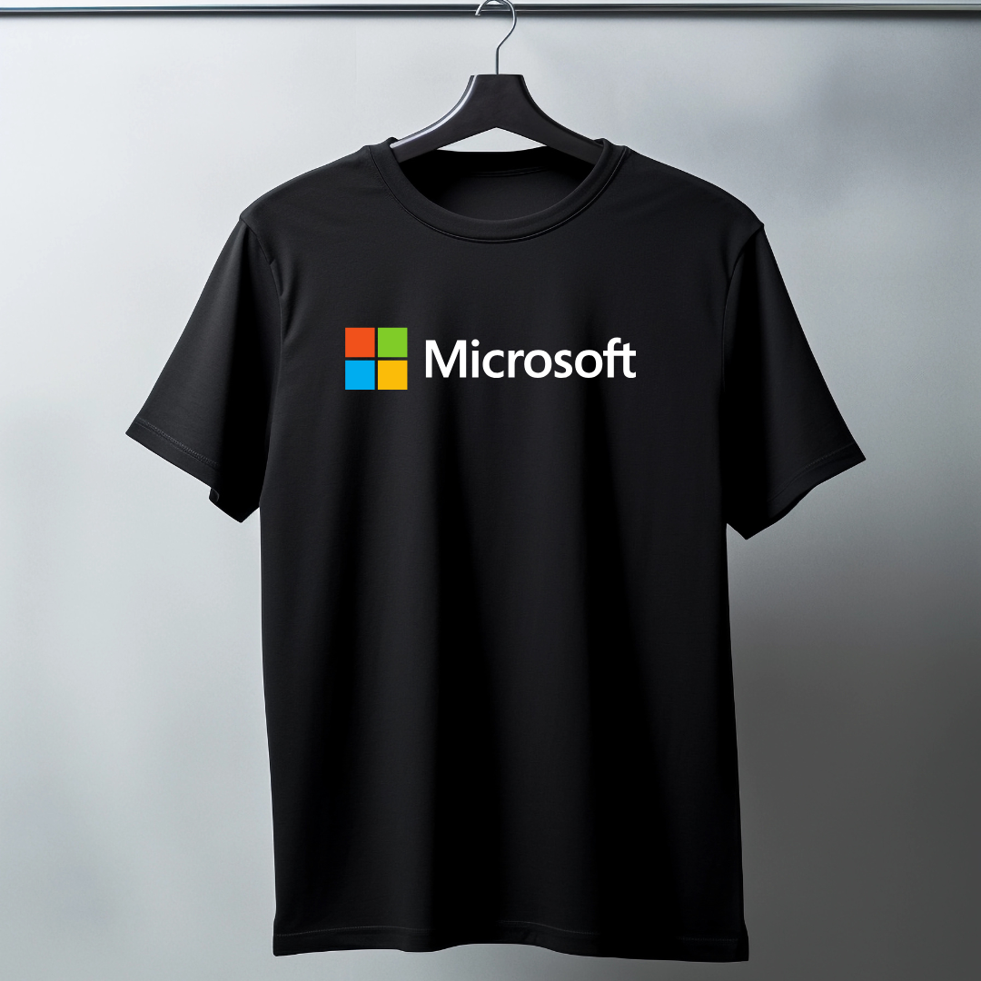 Microsoft Logo - Half sleeve graphic t-shirt