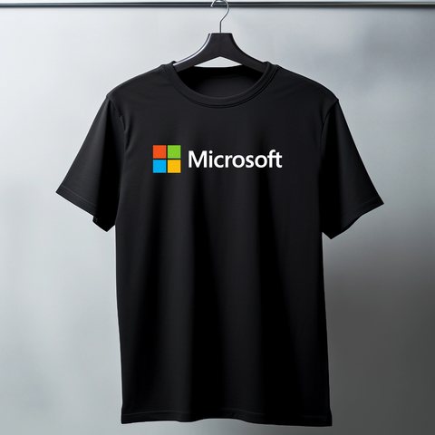 Microsoft Logo - Half sleeve graphic t-shirt