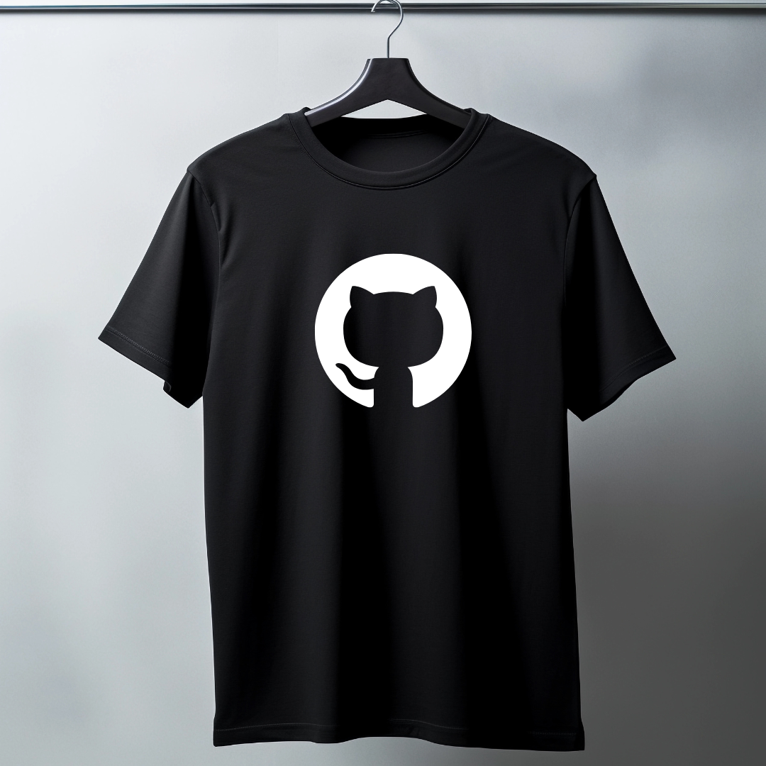 Github Logo - Half sleeve graphic t-shirt